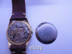 Ultra Rare Vintage LESCO 3 Button Chronograph 1940 Swiss Watch