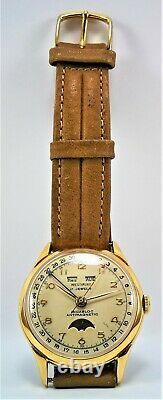 Ultra Rare Vintage Swiss Watch Westbury Callendar + Moon Phase Circa 1938