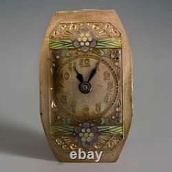 Ultra-rare Art Deco Benrus Swiss 15 Jewel Hand-painted Dial