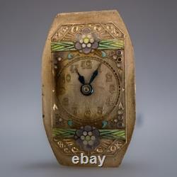 Ultra-rare Art Deco Benrus Swiss 15 Jewel Hand-painted Dial