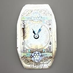 Ultra-rare Art Deco Benrus Swiss 15 Jewel Hand-painted Dial