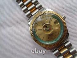 Used Rare Super Vtg Swiss Dalil Muslim's Islamic Ss Mens Automatic Wristwatch