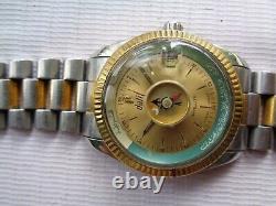 Used Rare Super Vtg Swiss Dalil Muslim's Islamic Ss Mens Automatic Wristwatch