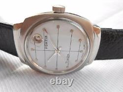 Used Rare Vintage Swiss Made White Dial Fortis Trueline Mens Automatic Watch