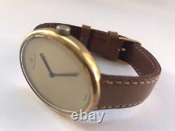 Uti Maurice Guerdat Vintage Rare Beautiful Elegant Gold Plated Swiss Watch 1970