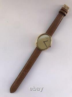 Uti Maurice Guerdat Vintage Rare Beautiful Elegant Gold Plated Swiss Watch 1970