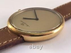 Uti Maurice Guerdat Vintage Rare Beautiful Elegant Gold Plated Swiss Watch 1970