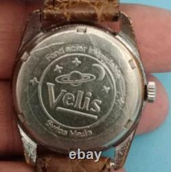VELIS Watch Vintage Manual 17 Jewels Old Swiss Watch 36mm Very RARE