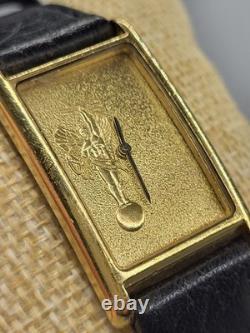 VERY RARE 1990 Vintage Jostens Unisex Tank Watch Quartz Swiss Made