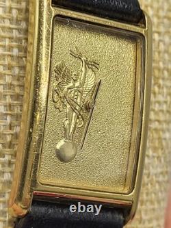 VERY RARE 1990 Vintage Jostens Unisex Tank Watch Quartz Swiss Made