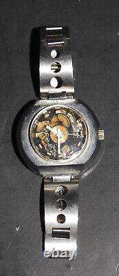 VERY RARE VINTAGE 1960's LUCERNE MECHANICAL MEN'S WATCH Stainless Steel Swiss