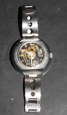 VERY RARE VINTAGE 1960's LUCERNE MECHANICAL MEN'S WATCH Stainless Steel Swiss