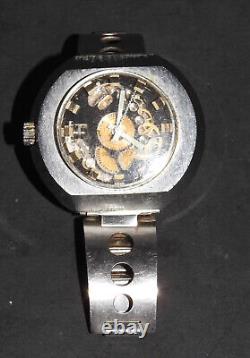 VERY RARE VINTAGE 1960's LUCERNE MECHANICAL MEN'S WATCH Stainless Steel Swiss