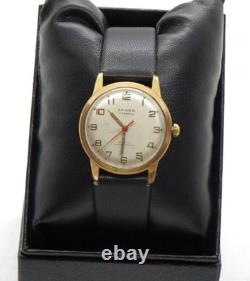 VERY RARE VINTAGE SWISS JANSA Swiss Men Wrist Watch 17 J GOLD PLATED EXC WORKS