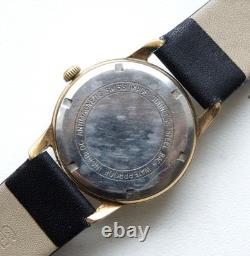 VERY RARE VINTAGE SWISS JANSA Swiss Men Wrist Watch 17 J GOLD PLATED EXC WORKS