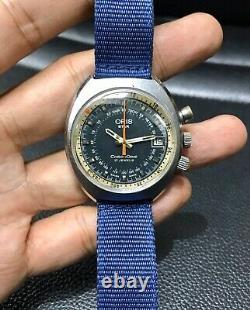 VERY RARE VINTAGE SWISS ORISs CHRONORIS STAR CHRONOSTOP CHRONOGRAPH WATCH