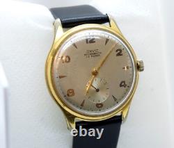 VERY RARE VINTAGE SWISS ORVIL Swiss Men Wrist Watch 17 Jewel GOLD PLATED Running