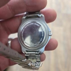 VERY RARE Vintage SWISS ARMY Mens Dual Time GMT White Dial Watch