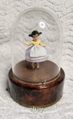 VERY RARE Vintage Swiss Made REUGE Dancing Girl DOME Music Brahms Lullaby VGUC