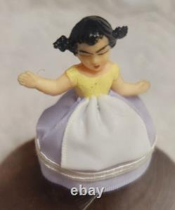 VERY RARE Vintage Swiss Made REUGE Dancing Girl DOME Music Brahms Lullaby VGUC