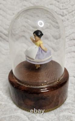 VERY RARE Vintage Swiss Made REUGE Dancing Girl DOME Music Brahms Lullaby VGUC