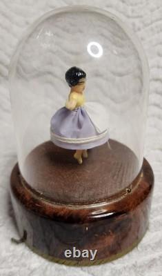 VERY RARE Vintage Swiss Made REUGE Dancing Girl DOME Music Brahms Lullaby VGUC