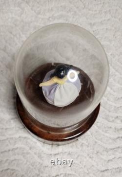 VERY RARE Vintage Swiss Made REUGE Dancing Girl DOME Music Brahms Lullaby VGUC