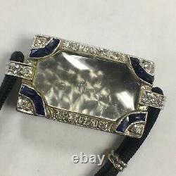 VINTAGE Art Deco VOGT & CO. Diamond/Sapphire 14K/Platinum 17j SWISS Watch RARE