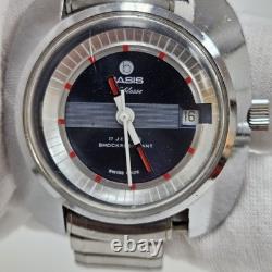 VINTAGE BASIS NOBLESSE 1950's RARE MENS WRIST WATCH 17 JEWEL SWISS DATE RUNS VINTAGE BASIS NOBLESSE 1950's RARE MENS WRIST WATCH 17 JEWEL SWISS DATE RUNS