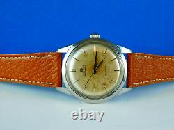 VINTAGE BUCHERER 25J SWISS AUTOMATIC STAINLESS MENS WRISTWATCH RARE C1960s