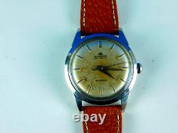 VINTAGE BUCHERER 25J SWISS AUTOMATIC STAINLESS MENS WRISTWATCH RARE C1960s