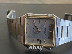 VINTAGE BULOVA MILLENIA WATCH RARE Find Square 30mm new Battery Swiss Made
