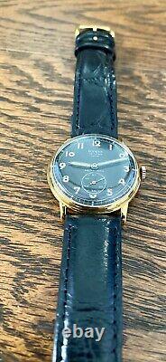 VINTAGE DAMAS RARE WW2 ERA MILITARY STYLE MEN'S SWISS WATCH 15 Jewel