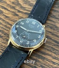 VINTAGE DAMAS RARE WW2 ERA MILITARY STYLE MEN'S SWISS WATCH 15 Jewel