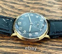 VINTAGE DAMAS RARE WW2 ERA MILITARY STYLE MEN'S SWISS WATCH 15 Jewel