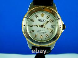 VINTAGE GRUEN SPORT DIVER ETA SWISS QUARTZ MENS WRISTWATCH RARE C. 1990s