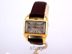 VINTAGE HARMAN DRIVER DECO SWISS GF MENS WRISTWATCH RARE SERVICED C. 1930s