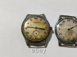 VINTAGE LOT ultra rare swiss made WWII Henex watch 3pcs cal. W810 AS984 military