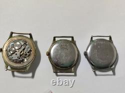 VINTAGE LOT ultra rare swiss made WWII Henex watch 3pcs cal. W810 AS984 military