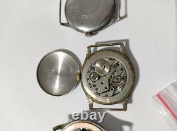 VINTAGE LOT ultra rare swiss made WWII Henex watch 3pcs cal. W810 AS984 military