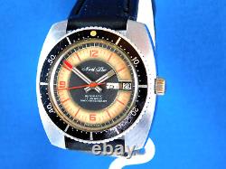 VINTAGE NORTH STAR DIVER 17J AUTO SWISS MENS WRIST WATCH RARE SERVICED C. 1970s