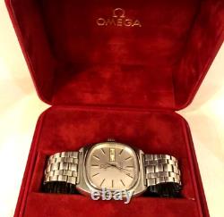 VINTAGE OMEGA SEAMASTER WATCH SILVER QUARTZ 1980s RARE SQUARE WRISTWATCH SWISS