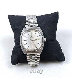 VINTAGE OMEGA SEAMASTER WATCH SILVER QUARTZ 1980s RARE SQUARE WRISTWATCH SWISS