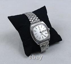 VINTAGE OMEGA SEAMASTER WATCH SILVER QUARTZ 1980s RARE SQUARE WRISTWATCH SWISS