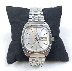 VINTAGE OMEGA SEAMASTER WATCH SILVER QUARTZ 1980s RARE SQUARE WRISTWATCH SWISS