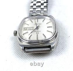 VINTAGE OMEGA SEAMASTER WATCH SILVER QUARTZ 1980s RARE SQUARE WRISTWATCH SWISS