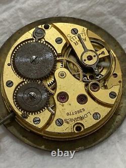 VINTAGE RARE 1940' LONGINES MANUAL WIND AUTHENTIC SWISS WATCH MOVEMENT WW11 Era