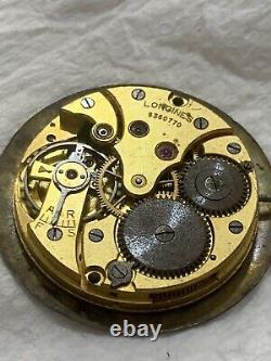 VINTAGE RARE 1940' LONGINES MANUAL WIND AUTHENTIC SWISS WATCH MOVEMENT WW11 Era