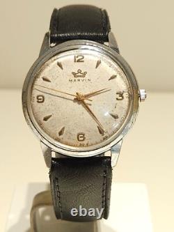 VINTAGE RARE CLASSIC OVERSIZE 37mm MEN'S SWISS WATCH MARVIN CAL. 560/ 15J