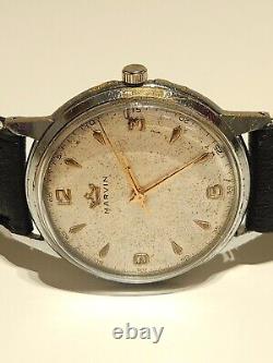 VINTAGE RARE CLASSIC OVERSIZE 37mm MEN'S SWISS WATCH MARVIN CAL. 560/ 15J